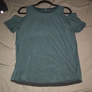 teal mesh lululemon top